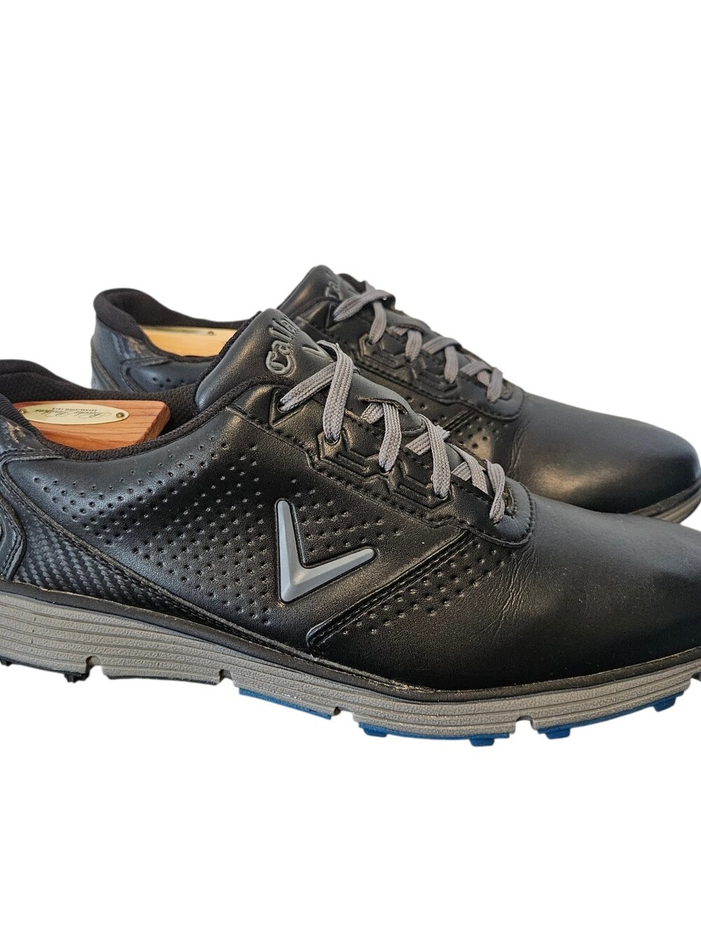 Callaway Balboa TRX Golf Shoes Men 10.5 Black/Grey Waterproof Leather CG107BGR